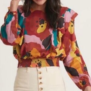 Brooklyn Blouse in Exploded Floral - Small / Exploded Floral